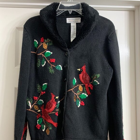 Tiara International Sweaters - Tiara International Vintage Women's Red Cardinal Sweater, Size M